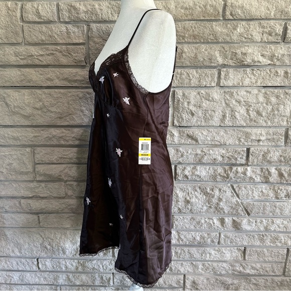 Morgan Taylor intimates women M two-piece robe nightgown chocolate NWT - Picture 4 of 14